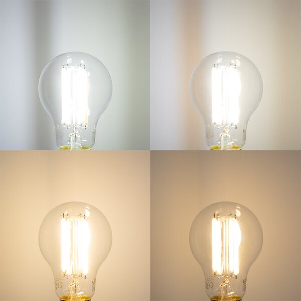 5 darabos intelligens E27 dimmelhető LED izzókészlet A60 átlátszó 7W 806 lm 2700-6500K Zigbee