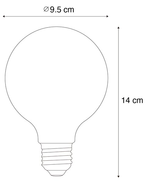 5 darabos intelligens E27 dimmelhető LED izzókészlet G95 átlátszó 7W 806 lm 2700-6500K Zigbee