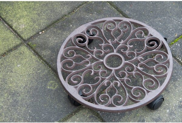 Fém gurulós virágállvány ø 34,5 cm Ornament – Esschert Design