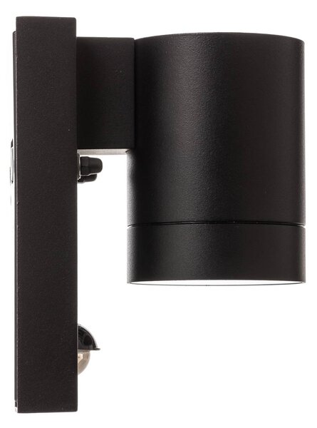 Nordlux Tin Maxi Sensor kültéri fali lámpa, fekete, Fekete, fém, Modern