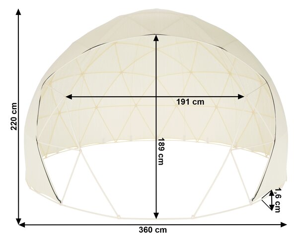 KONDELA Kerti pavilon, nyári/téli változat, 3,6x2,2m, IGLU