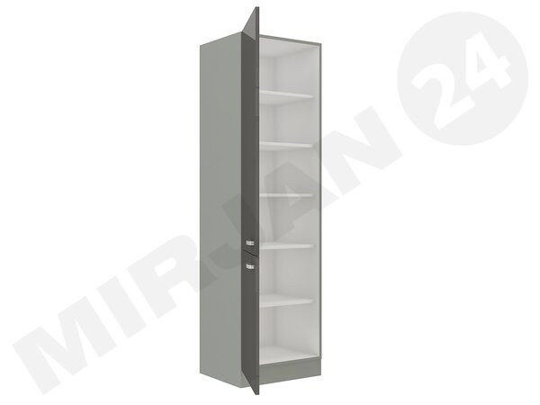 Magas szekrény Milo 60 DK-210 2F (szürke + szürke fényes)