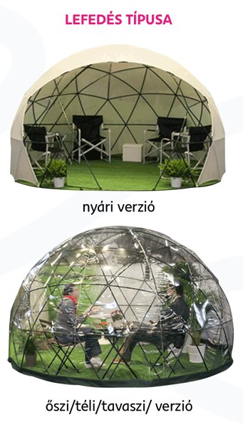 KONDELA Kerti pavilon, nyári/téli változat, 3,6x2,2m, IGLU