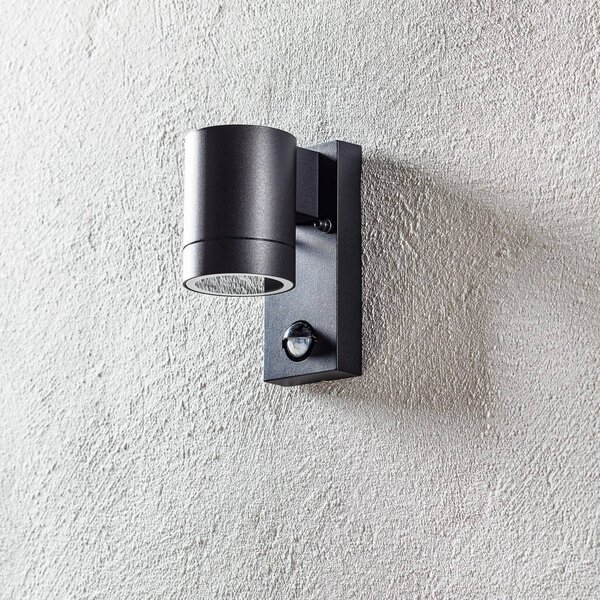 Nordlux Tin Maxi Sensor kültéri fali lámpa, fekete, Fekete, fém, Modern