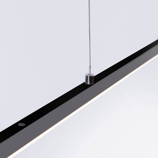 PURE LED függőlámpa Lite, antracit, 160 cm, CCT, dimmelhető, dimmelhető, Fekete, Nappali / Étkező, Alumínium, Modern