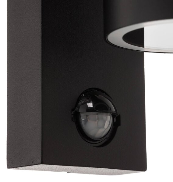 Nordlux Tin Maxi Sensor kültéri fali lámpa, fekete, Fekete, fém, Modern