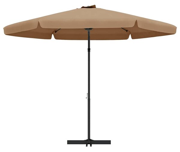 Tópszínű kültéri napernyő acélrúddal 300 cm