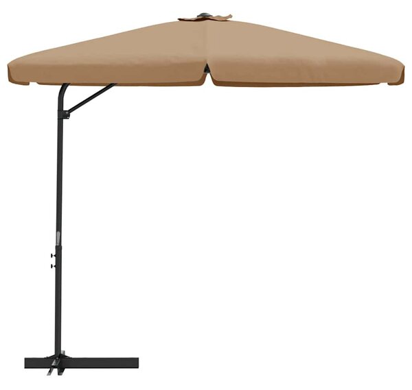 Tópszínű kültéri napernyő acélrúddal 300 cm