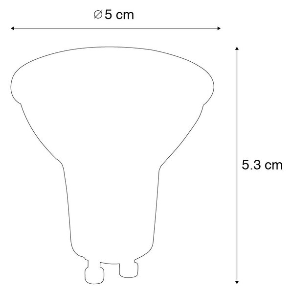 5 db GU10 dimmelhető LED izzó szett 5W 370lm 3000K