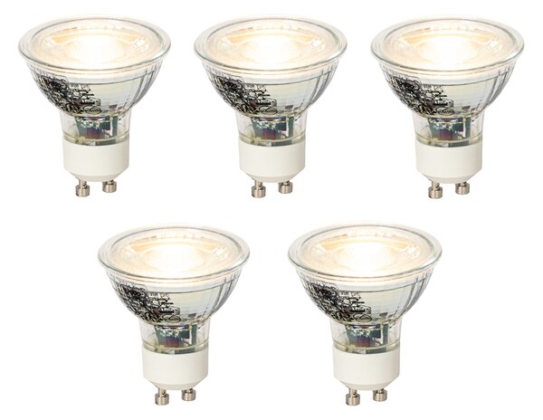 5 darabos GU10 szabályozható LED izzó szett 4W 300 lm 2700K