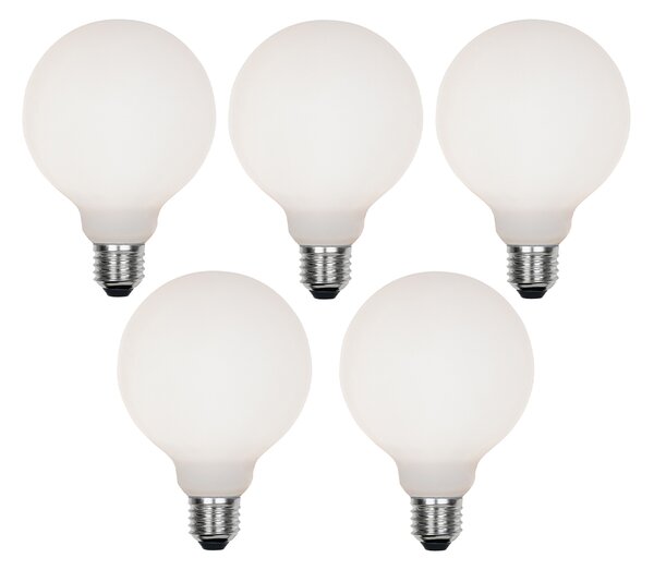 5 db E27-es dimmelhető LED izzó G95 matt 4W 430lm 2200-4000K szett