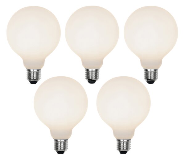 5 db E27 3 fokozatú dimmelhető LED izzó G95 Matt 5W 550lm 3000K szett