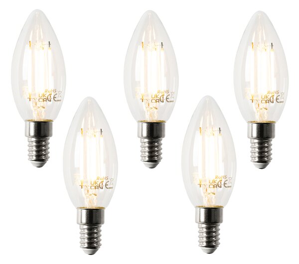 5 darabos Smart E14 LED izzó készlet B35 4.5W 470 lm 2700K