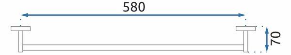 Rea kiegészítők, 1 karú fürdőszobai törölközőtartó MIST 01, 253374, fényes arany, REA-80008