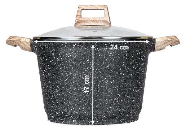 KONDELA Fazék fedővel, 6,1 l, KAROTE