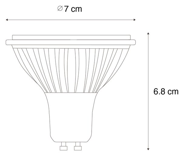 GU10 Dimmelhető LED izzó 70mm 6.5W 600LM 4000K