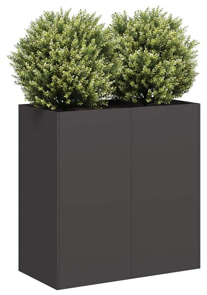Fekete hidegen hengerelt acél növénytartó 80x40x80 cm