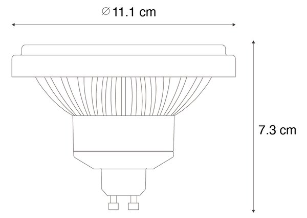 5 darabos GU10 dimmelhető LED izzó készlet 111mm 10.5W 770LM 4000K