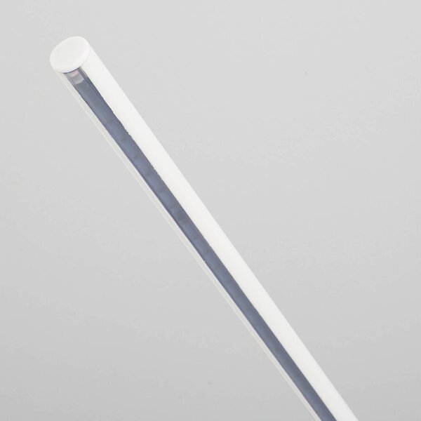 Lindby LED állólámpa Danua, fehér, fém, magasság 200cm, dimmelhető, Fehér / opál, Nappali / Étkező, fém, Modern