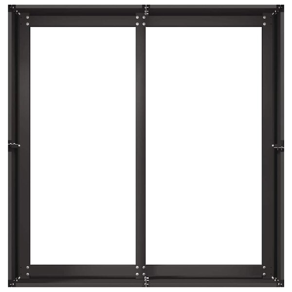 Fekete hidegen hengerelt acél növénytartó 80x80x40 cm