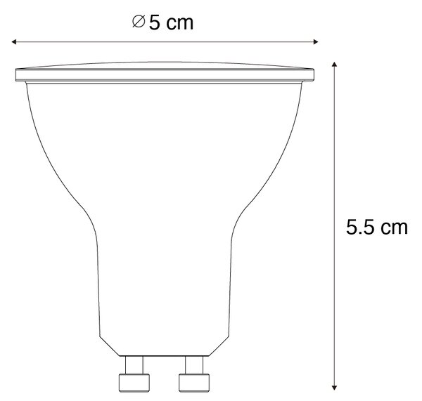 5 darabos GU10 dimmelhető LED izzók szett alkonyatérzékelővel 3W 200 lm 2200K