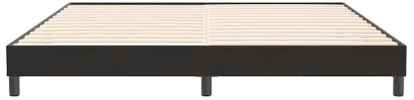 Fekete bársony rugós ágy matrac nélkül 200x210 cm