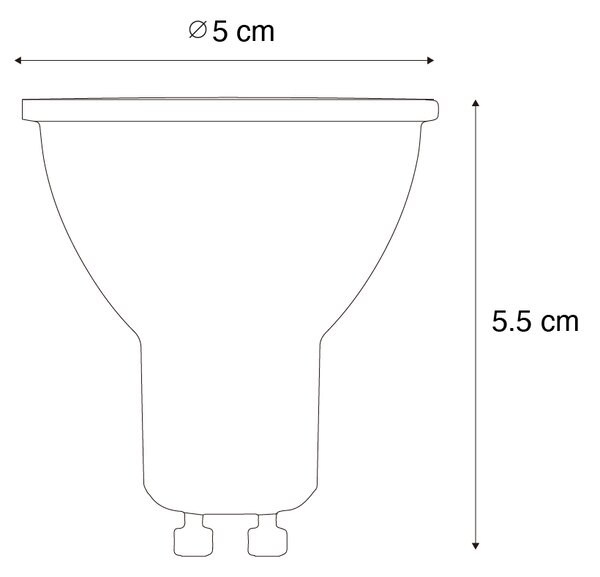 5 darabos GU10 3 lépésben dimmelhető LED izzó készlet 6W 430 lm 2000 - 6000K
