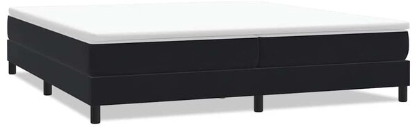 Fekete bársony rugós ágy matrac nélkül 200x210 cm