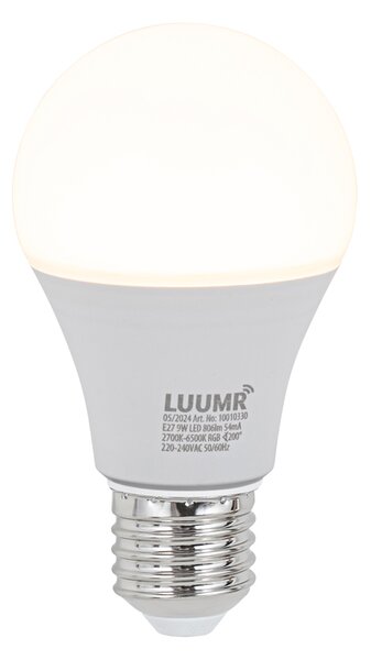 3 darabos intelligens E27 dimmelhető LED izzókészlet A60 9W 806 lm 2700K-6500K, Zigbee Smart Hub-bal