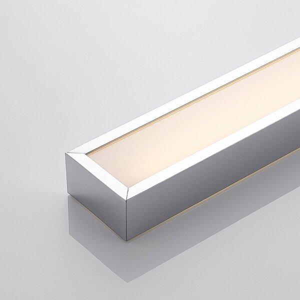 Lindby LED fürdőszoba fali lámpa Layan, 120 cm, króm, fém, Króm / ezüst, Fürdőszoba, fém, Modern