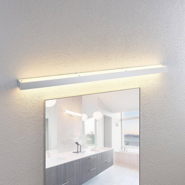 Lindby LED fürdőszoba fali lámpa Layan, 120 cm, króm, fém, Króm / ezüst, Fürdőszoba, fém, Modern
