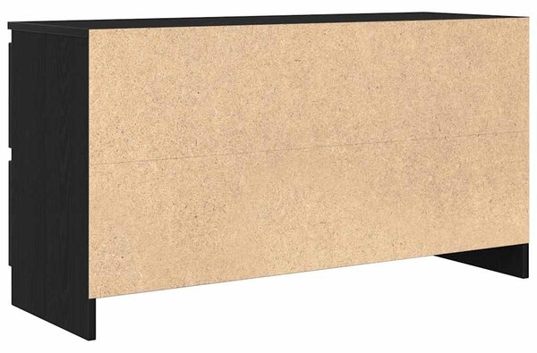 Fekete szerelt fa TV-szekrény 100x35x54 cm