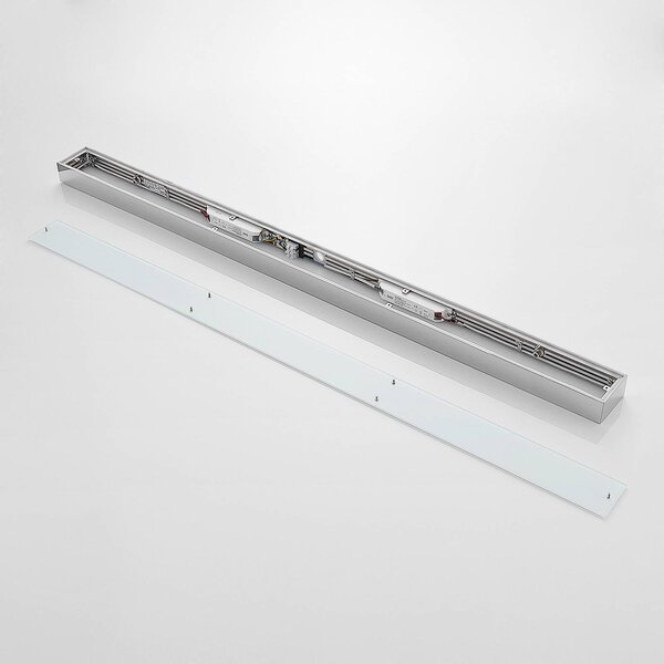 Lindby LED fürdőszoba fali lámpa Layan, 120 cm, króm, fém, Króm / ezüst, Fürdőszoba, fém, Modern