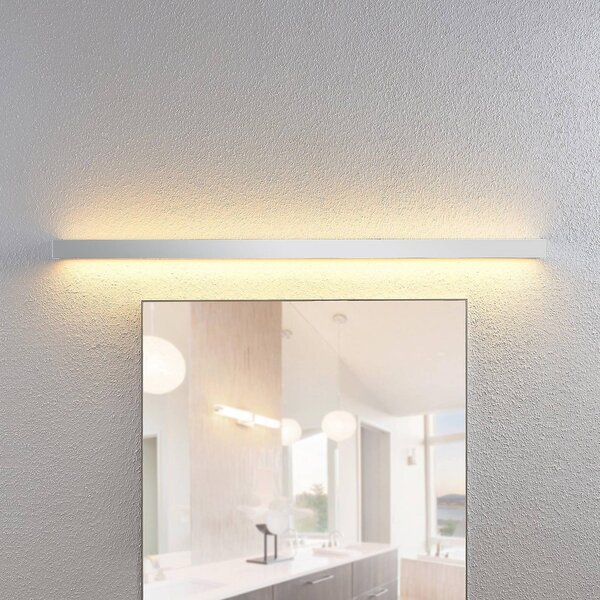 Lindby LED fürdőszoba fali lámpa Layan, 120 cm, króm, fém, Króm / ezüst, Fürdőszoba, fém, Modern
