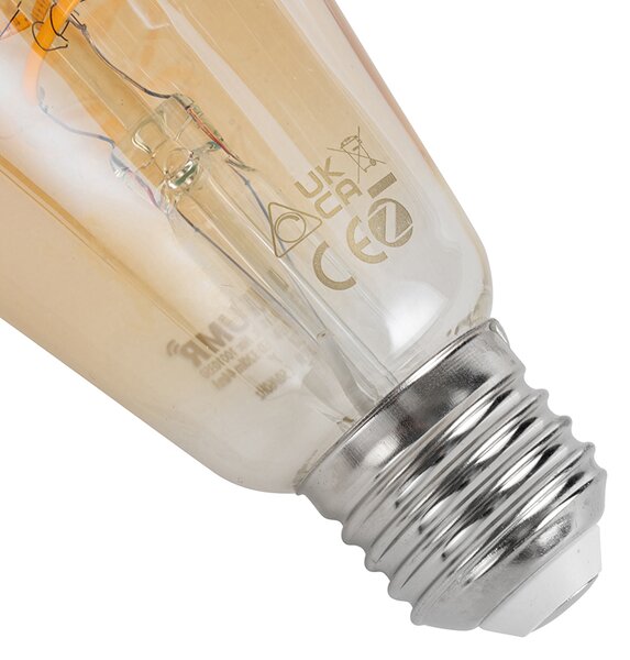 3 darabos intelligens E27-es dimmelhető LED izzókészlet ST64 4,9W 320 lm 2500K Zigbee Smart Hub-bal
