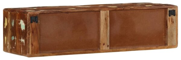 Tömör újrahasznosított falra szerelhető TV-szekrény 100x32x25cm