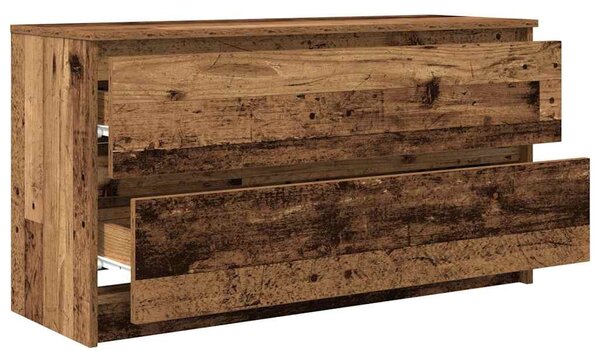Antik fa színű szerelt fa TV-szekrény 100x35x54 cm