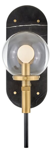 Quintiesse klasszikus fali lámpa gilda fekete sárgaréz elsqn-gilda-wb1-bk IP44