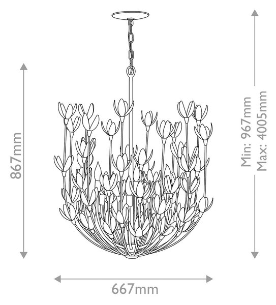 Quintiesse klasszikus csillár flora arany elsqn-flora6-gd