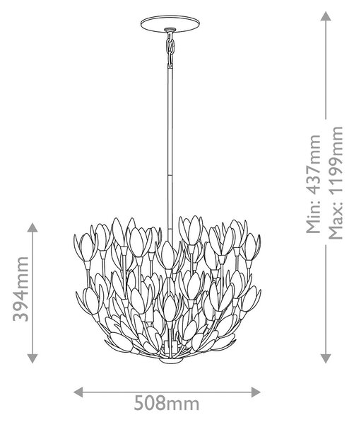 Quintiesse klasszikus függeszték flora fehér elsqn-flora3-wht
