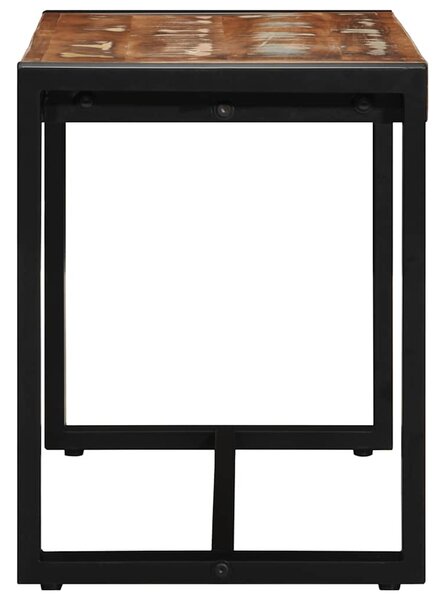 Tömör újrahasznosított fa többszínű pad 80x35x45 cm