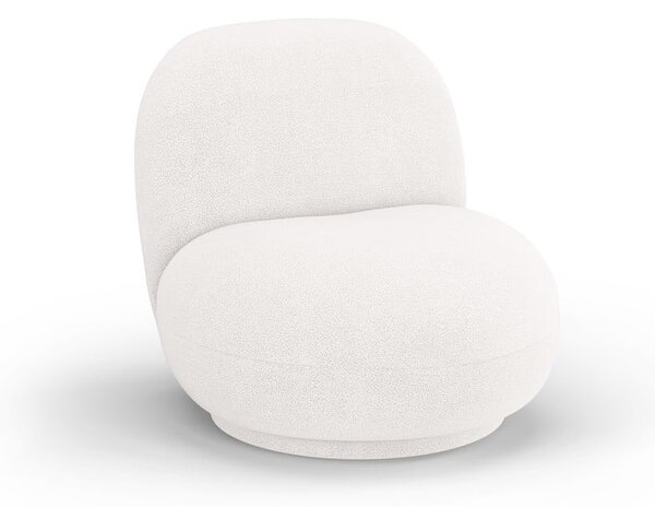 Fehér buklé fotel Chuck – Micadoni Home