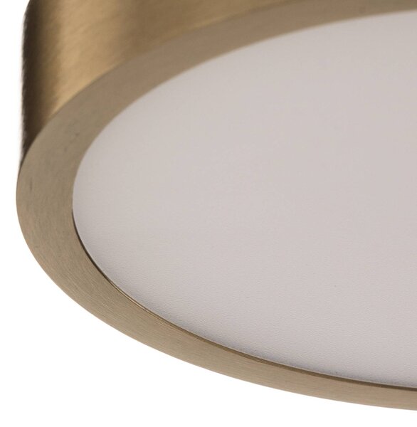 ORION Bully LED mennyezeti lámpa patinás megjelenéssel, Ø 14 cm, Sárgaréz / arany, Nappali / Étkező, Alumínium, Modern