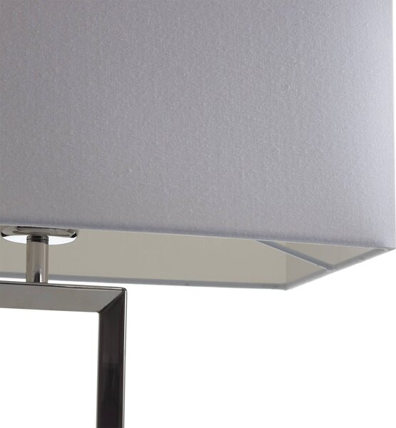 Helestra Enna asztali világítás, 53 cm magas, E14, fehér, textil, Fehér / opál, Nappali / Étkező, Textil / szövet / selyem, Modern