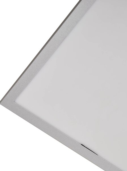 Lindby LED panel Livel, 4000K, 40 cm x cm, ezüst, fém, Alu / szürke / cink, Konyha, Alumínium, Modern