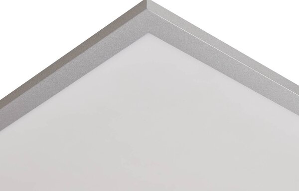 Lindby LED panel Livel, 4000K, 40 cm x cm, ezüst, fém, Alu / szürke / cink, Konyha, Alumínium, Modern