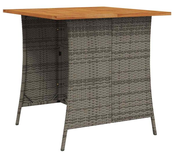 6 részes szürke polyrattan kerti ülőgarnitúra párnákkal L-alakú