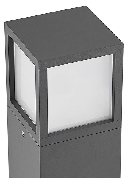 Lucande LED-es útvilágítás Dewari, 65 cm, sötétszürke, IP54, Alu / szürke / cink, Alumínium, Modern