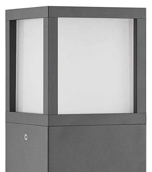 Lucande LED-es útvilágítás Dewari, 65 cm, sötétszürke, IP54, Alu / szürke / cink, Alumínium, Modern