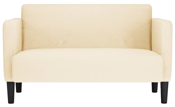 Krém kordbársony szövet loveseat kanapé 109 cm